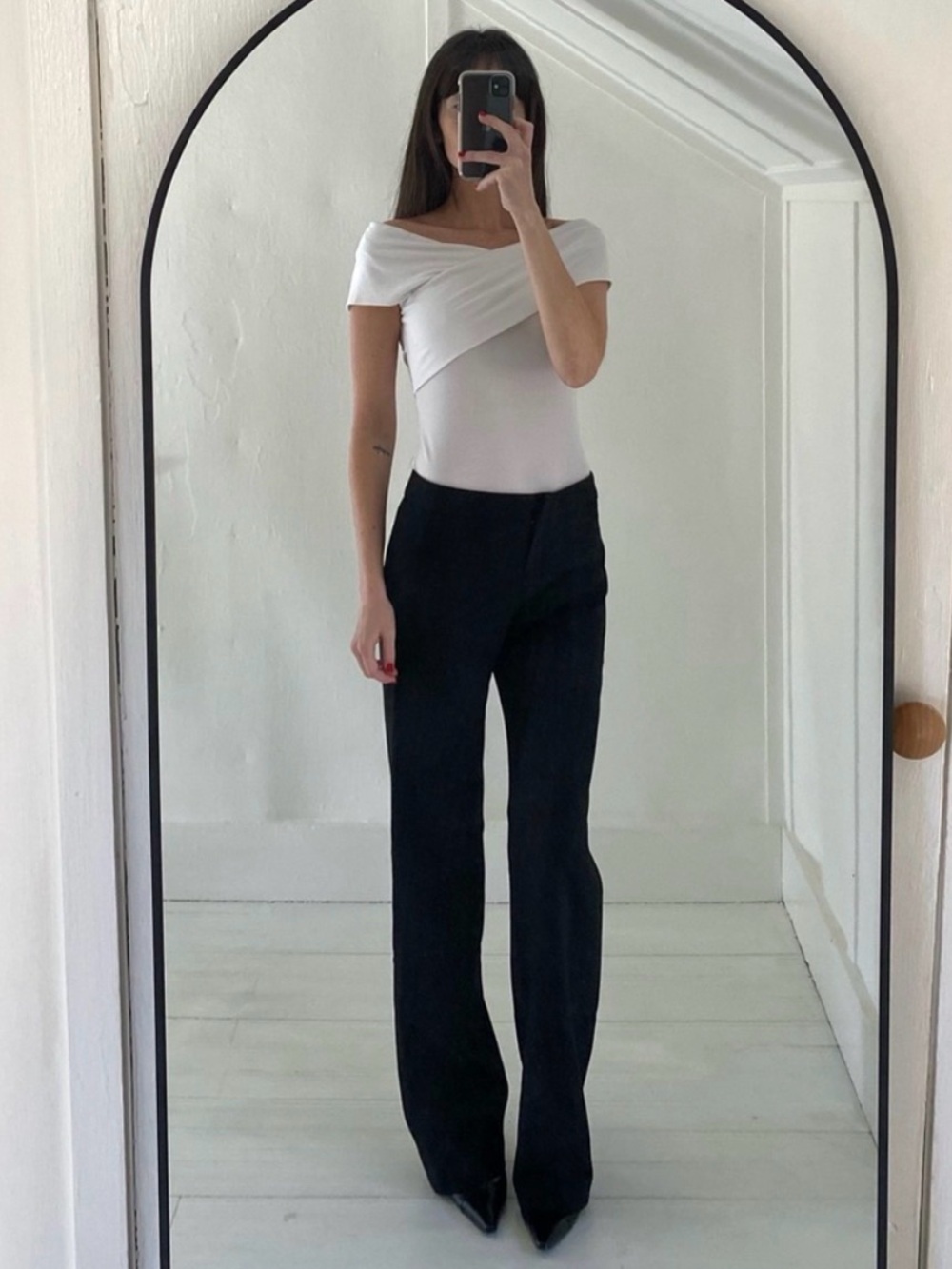 Theory Black Off the Shoulder Kellay Top